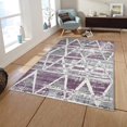 thumbnail image 2 of Lbaiet CH950Z57 Oakleigh 5 x 7 ft. Rectangle Area Rug, Purple, Gray & White, 2 of 4