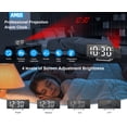 thumbnail image 3 of Alarm Clock, AMIR Projection Alarm Clock 7.9" LED 180° Rotatable Date Temperature Display Dimmer Snooze Night Mode Digital Alarm Clock for Bedroom Kids Room Elderly Black, 3 of 11