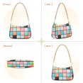 thumbnail image 7 of FORMRS Womens Shoulder Bag with Chain Strap Clutch Purse Cute Tote Handbag, Colorful Checkered Pattern, 7 of 7