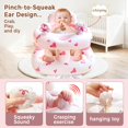 thumbnail image 4 of Asiento inflable para bebé ptlruzk rosa con conejo y orejas sonoras, 4 of 9