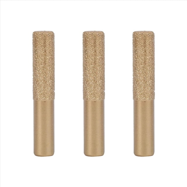 3X Brocas de Diamante de 12.7X13.5X75 mm Broca de Enrutador Recta de Diamante Soldada Máquina de Corte de Piedra de Cuarzo de Piedra