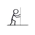 thumbnail image 3 of 2Pcs Decorative Bookend with Stick Figure, Metal Stickman Bookend, Decorative Book Support for Office School Library and Book Lover Decor, 3 of 10