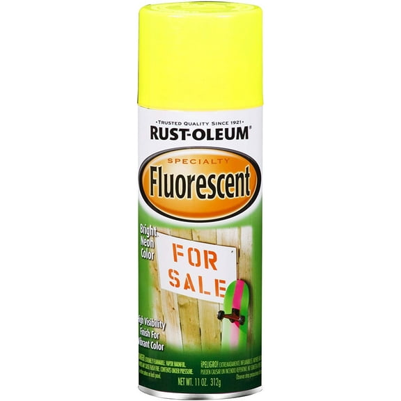 Rust-Oleum 1942830 Spray Paint, 11-Ounce, Fluorescent Yellow