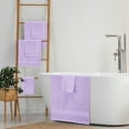 thumbnail image 4 of MALLONI HOME 8 Piece Towel Set 100% Ring Spun Cotton, 2 Bath Towels 27x54, 2 Hand Towels 16x28 and 4 Washcloths 13x13 - Ultra Soft Highly Absorbent Machine Washable Hotel Spa Quality - Purple, 4 of 7