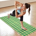 thumbnail image 6 of Green Yellow Checkerboard Checkered Pattern Hot Yoga Mat Towel Non Slip for Hot Yoga - Quick-Drying Yoga Mat Cover with 4 Corner Pockets with Travel Bag - Hot Yoga Towel Non Slip 70"x26", 6 of 6