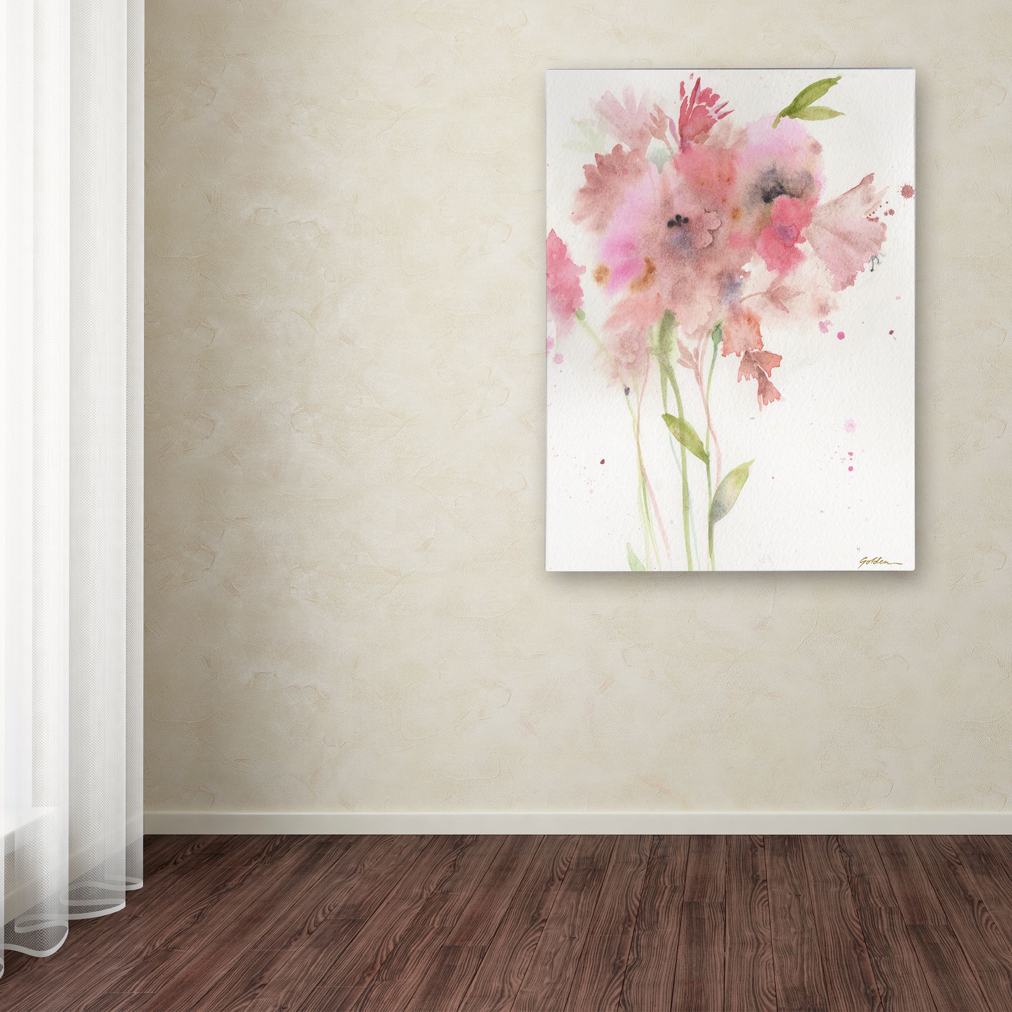 Trademark Fine Art "Soft Pink Bouquet" Canvas Art by Sheila Golden