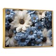 thumbnail image 2 of Designart "Innocent White And Blue Daisy Flowerets" Daisies Floater Framed Canvas Art Print, 2 of 5