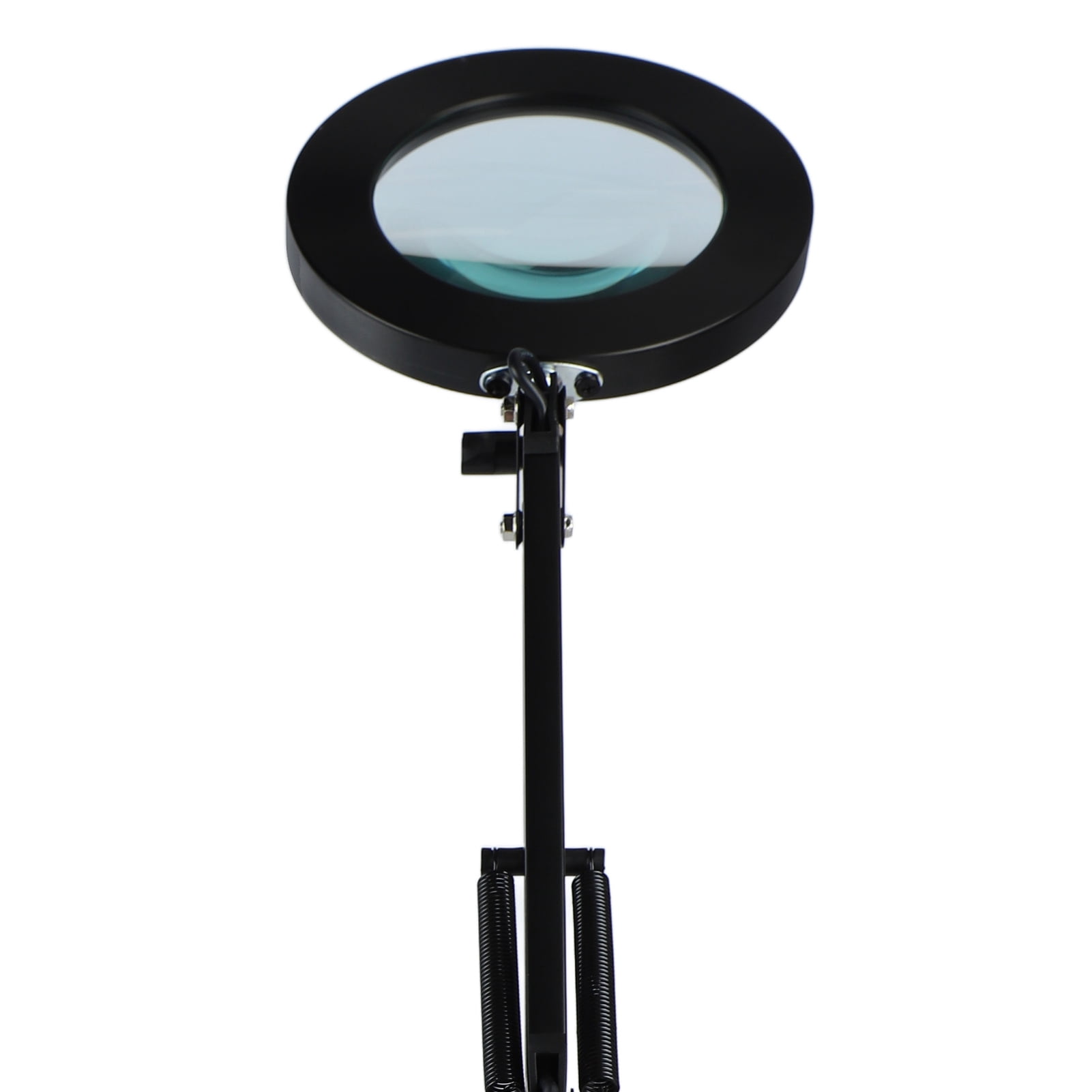 M Buder Magnifying Lamp 10X Magnifier Desk LED Light Adjustable Gooseneck with Clamp for Beauty Makeup Maintenance Black 12.2 inches / 31 cm