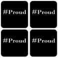 thumbnail image 1 of Vinyl Drink Coasters - Set of 4 - #Proud, 1 of 3