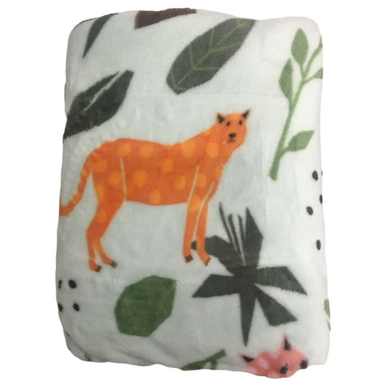 The Big One Oversized Plush Jungle Cats Throw Blanket 5ft x 6ft