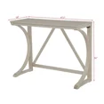 thumbnail image 6 of Farmhouse Style 3 PC Counter Height Set, Antique White Wood Sofa Table w/ 2 Side Stools, Home Kitchen Dining Furniture, 6 of 6