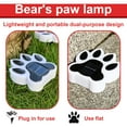 thumbnail image 6 of 4 Pack White Solar Ground Lights,Outdoor LED Pathway Lights,Paw Print Lights,Waterproof Bear Paw Light for Lawn Ground Garden Decoration, 6 of 9