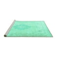 thumbnail image 2 of Ahgly Company Machine Washable Indoor Rectangle Persian Turquoise Blue Traditional Area Rugs, 2' x 4', 2 of 4