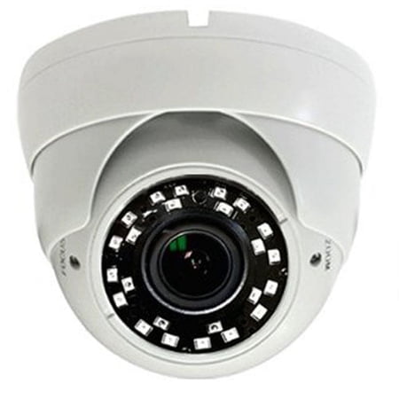 101AV Security Dome Camera 1080P True Full-HD 4 IN 1(TVI, AHD, CVI, CVBS) 2.8-12mm Variable Focus Lens SONY 2.4Megapixel STARVIS Image Sensor IR In/Outdoor WDR OSD Camera (White)