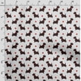 thumbnail image 3 of Soimoi Dog Printed, Poly Canvas Fabric, Decor Sewing Fabric by The Yard 56 Inch Wide,Decorative Fabric for Curtains Tote Bags, Brown, 3 of 5