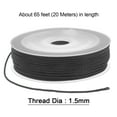 thumbnail image 2 of Trenzado Nylon Cordel Hilo Rebordear Cordón 1,5mm 20M/65 Pies Extrafuerte Trenzado Nylon Cuerda para Elaboración Pulseras Joyería Fabricación, Negro, 2 of 6
