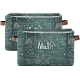 thumbnail image 2 of GZHJMY Math Formula Equation Doodle Storage Baskets Rectangle Foldable Canvas Fabric Organizer Storage Boxes with Handles for Home Office Decorative Closet Shelves Clothes Storage, 2 of 7