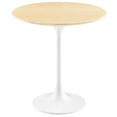 thumbnail image 2 of Modway Lippa 20" Round Wood Grain Side Table in White Natural, 2 of 7