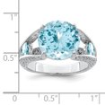 thumbnail image 2 of 925 Sterling Silver Swiss Blue Topaz Ring Gemstone, 2 of 6