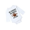 thumbnail image 4 of Cotton Newborn Infant Baby Girl Boy Football Romper Jumpsuit Sunsuit Clothes, 4 of 5