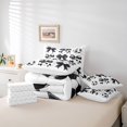 thumbnail image 6 of Feelyou Cartoon Black Bowknot Twin Bedding Sets 7-Piece for Kid, Football Soccer Print Bedding Comforter Set, Fashion Ribbon Reversible Sheet Sets, Ultra Soft Bedroom Decor, 6 of 8