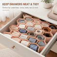 thumbnail image 2 of Underwear Drawer Dividers Adjustable Clothes Organizer DIY Plastic Grid Honeycomb Drawer Divider, 2 of 7