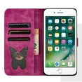 thumbnail image 3 of Compatible avec iPhone SE 2022 Étui Portefeuille Embossé Papillon Chat avec Fentes pour Cartes Support, 3 of 5