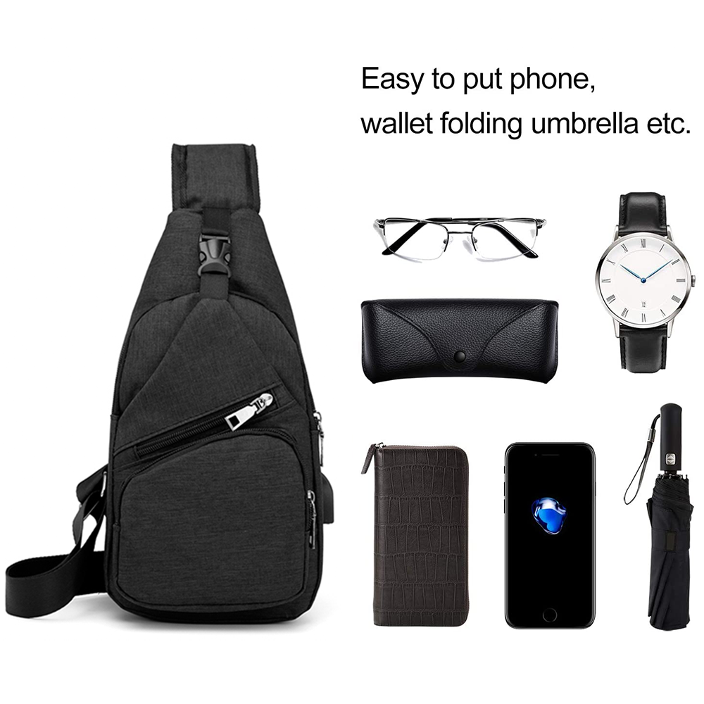 VIISHARE Crossbody Sling Bag with USB Charging photo 5