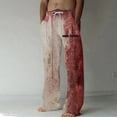 thumbnail image 2 of WEAIXIMIUNG Mens Overalls for Work Men Drawstring Casual Pants Loose Comfortable Trendy Printed Pants, 2 of 4
