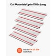 thumbnail image 3 of VEVOR Track Saw Guide Rail, 110-Inch Cutting Range, Kit Includes 4 x 27.5 in Aluminum Extruded Guide Rails and 3 Connectors, Compatible with Makita, Festool & WEN Track Saws, for Woodworking Projects, 3 of 9