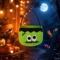 thumbnail image 5 of Felt Frankenstein Monster Halloween Treat Carry Bag Gothic Spooky Candy Storage Tote, Seasonal Tabletop Candy Station Decor for Halloween Party Entryway Displays, 5 of 6