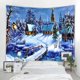 thumbnail image 1 of Tapiz navideño colgante de pared, Escena de nieve, árbol de Navidad, Papá Noel, decoración de vacaciones en el hogar, chimenea, regalos de navidad, 1 of 4
