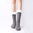 thumbnail image 3 of TELOLY 2Pairs Slipper Socks for Women,Knit Wool Socks Slipper Socks,Extra Thick Lining Fuzzy Socks,Combination1, 3 of 7