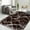 Chocolate, variant on HR Ultra-Soft Black and White Shaggy Rug with Elegant Marble Pattern Luxurious High Pile Area Rug for Contemporary Home Decor