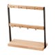thumbnail image 3 of Soporte para pendientes y collares, organizador de joyería de madera multinivel 2 niveles 8 ganchos, 3 of 9