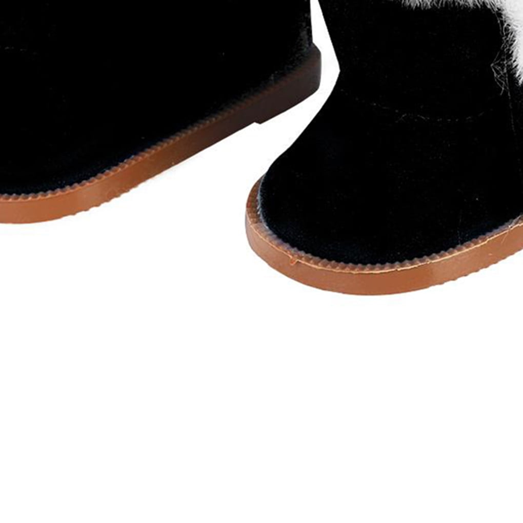 1 Pair Plush Doll Winter Shoes Thick Snow Boots Fit for 18 Inch Girl Doll Shoes
