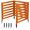 Light Brown, variant on Rustic Garden Fence, Light Brown All-Weather Wood, 3 Panels with Metal Stakes, 36" Privacy Panel, AC Unit Cover, Pool Pump Barrier, Patio Divider​