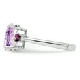 thumbnail image 3 of Primal Silver Sterling Silver Rhodium-plated Pink Quartz and Rhodolite Garnet Ring, 3 of 6