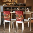 thumbnail image 5 of Xoenoiee Christmas Tree Elk Gift Print Cover for Chair Back Dining Chair Covers Soft Stretchable High Back Aesthetic Cover Washable Dining Room 20 x 19 Inch Christmas Decor, 1 Pack, 5 of 7