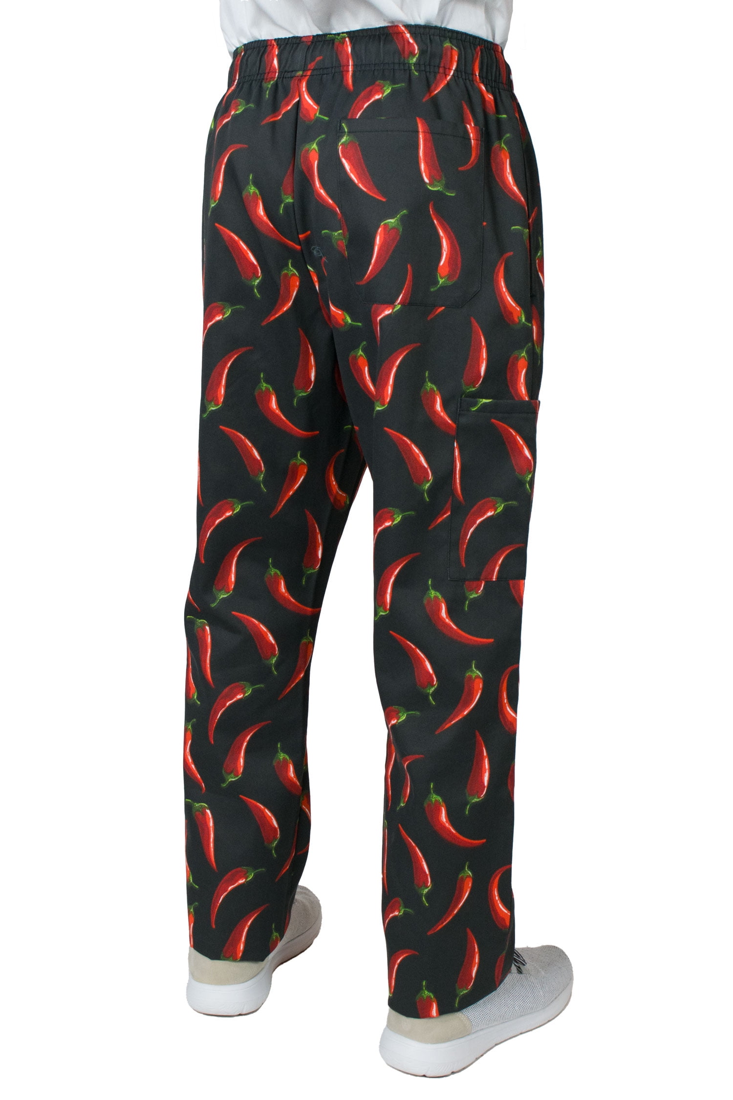 Chef Code Modern Fit Unisex Cargo Chef Pants, Elastic Waist, Chili