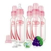 Dr. Brown's Standard Neck Baby Bottle Gift Set, Pink, 8 Oz, 5 Ct