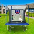 thumbnail image 6 of SHINPT 8 ×12 ft Rectangle Trampoline for Kids and Adult, Rectangular trampoline with 2 Basketball Hoops, Outdoor Big Trampoline with 360 Degree Safety Net, Square Trampoline with 4 W-Legs, 6 of 7