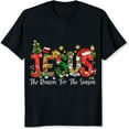 thumbnail image 2 of 100% Cotton Jesus The Reason For The Season Christmas T-Shirt With Festive Design And Holiday Pattern For Women And Men, 2 of 5