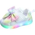 thumbnail image 1 of DXOUPM Espadrilles Lumineuses pour Filles Enfants Tout-Petits à Semelle Souple Chaussures Décontractées avec Sangle Ajustable, 1 of 2