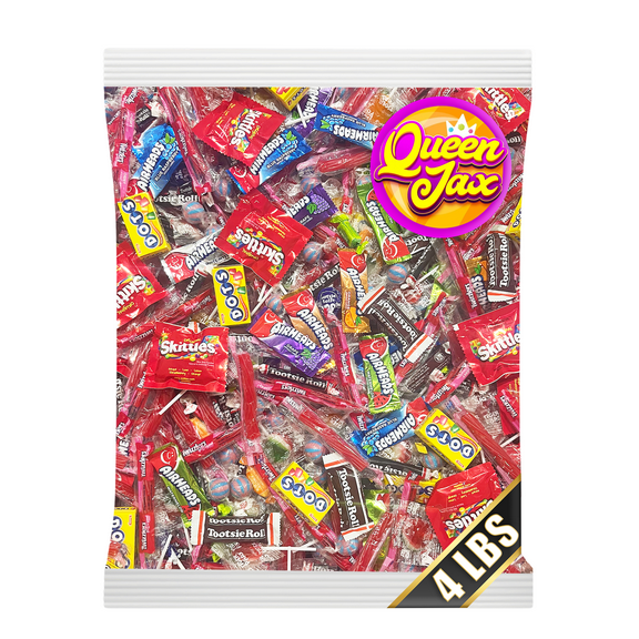 Candy Variety Pack - Assorted Candy Party Mix - 4 LB Bag - Halloween Candy - Bulk Candy Individually Wrapped - Candy Bulk – Pinata Candy - Mixed Candy - Queen Jax - Halloween Candy Mix