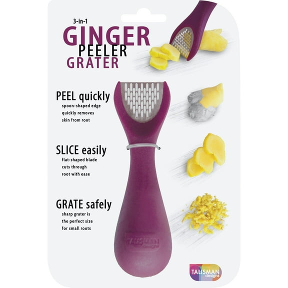 Talisman Designs Ginger Peeler & Grater, Purple