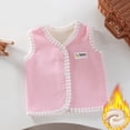 thumbnail image 1 of RXIRUCGD Children's Solid Color Double-sided Velvet Round Neck Velvet Clothing( Pink, Size:9 Years ), 1 of 9
