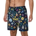 thumbnail image 2 of Balery Colorful Space Mens Swim Trunks Swim Shorts for Men Quick Dry Inseam Beach Shorts with Compression Liner Pocket-3X-Large, 2 of 9