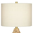 thumbnail image 4 of 360 Lighting Corona 25 1/2" High Coastal Modern Table Lamps Set of 2 Woven Reed Off-White Shade Living Room (Colors May Vary), 4 of 9