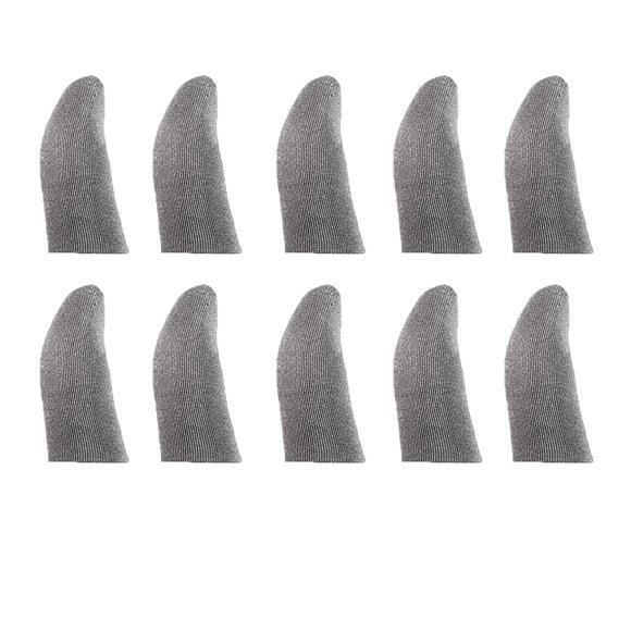 GGdda jusqu'à 50 % de Réduction 10 Pcs Manchon de Doigt de Jeu Écran Tactile Manchon de Pouce Sensible Résistant à la Transpiration Manchon de Doigt Respirant pour Jeu 7.1*5.9*0.4 Pouces (Liquidation) Fibre Argentée